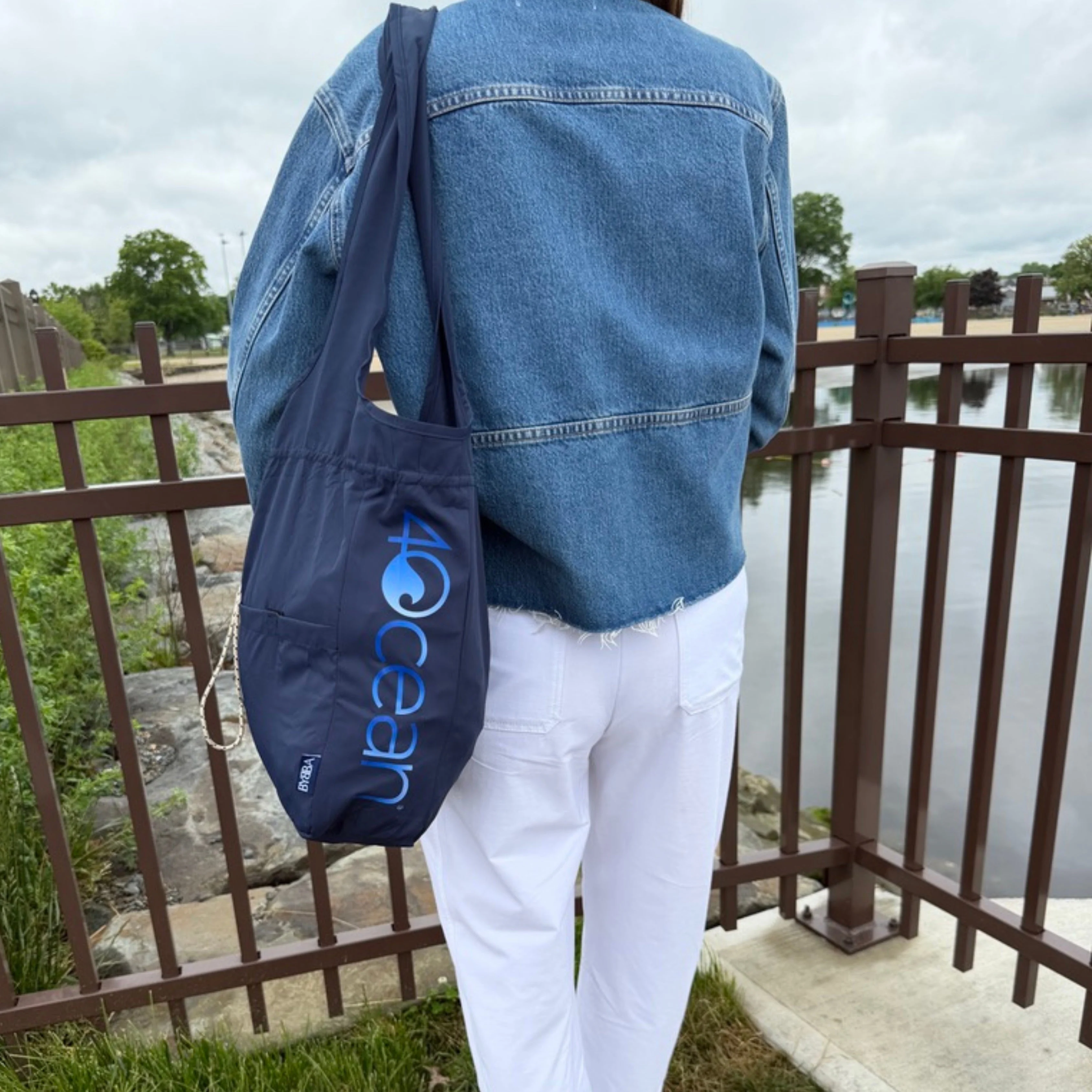 BYBBA x 4OCEAN BALOS PACKABLE TOTE BAG / NAVY SEAL-OMBRÉ - Image 7