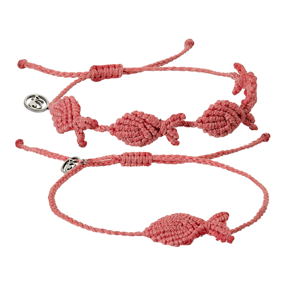 Coral Go Fish Bracelet/Anklet Bundle