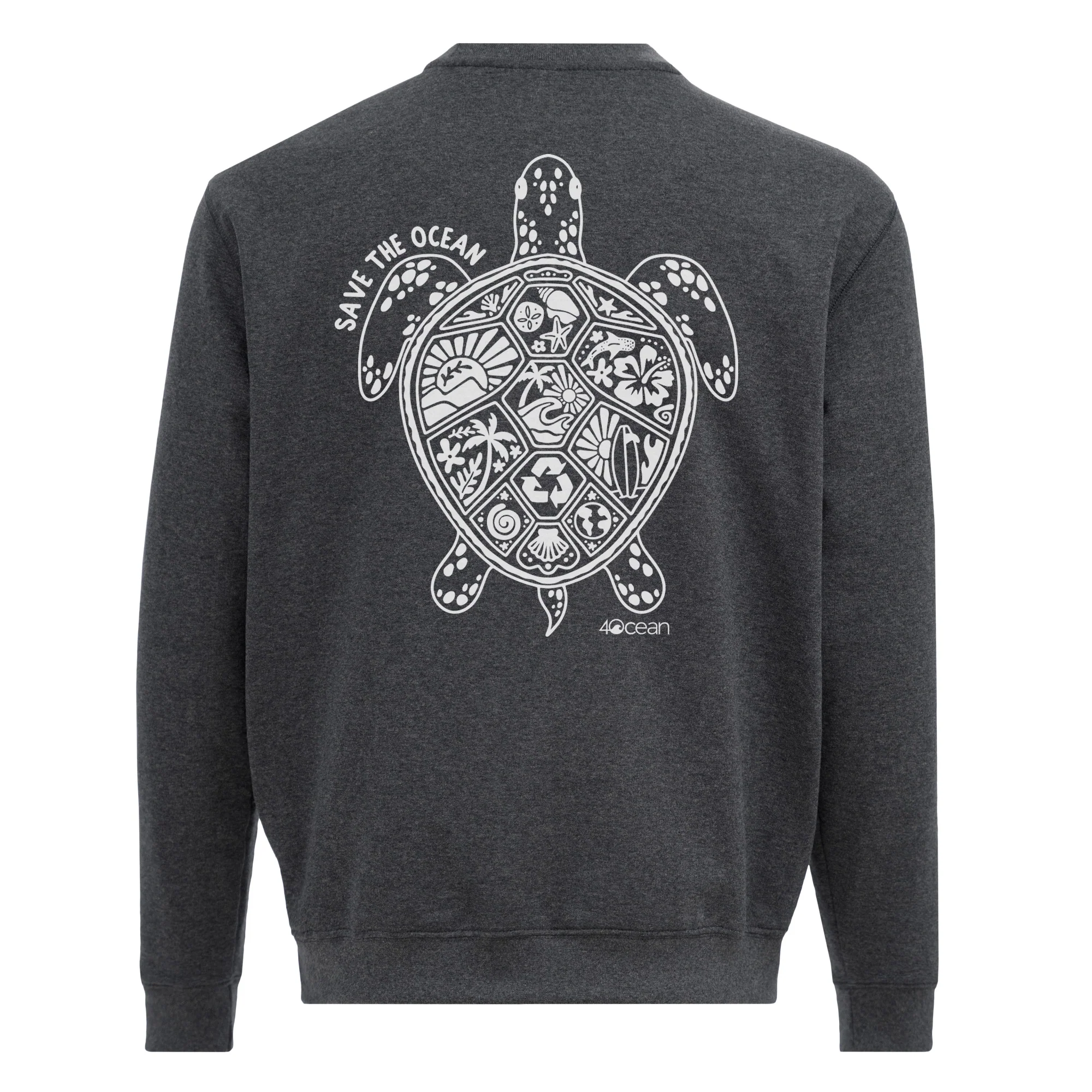 Save the Ocean Unisex Crew Fleece Sweatshirt - Image 13