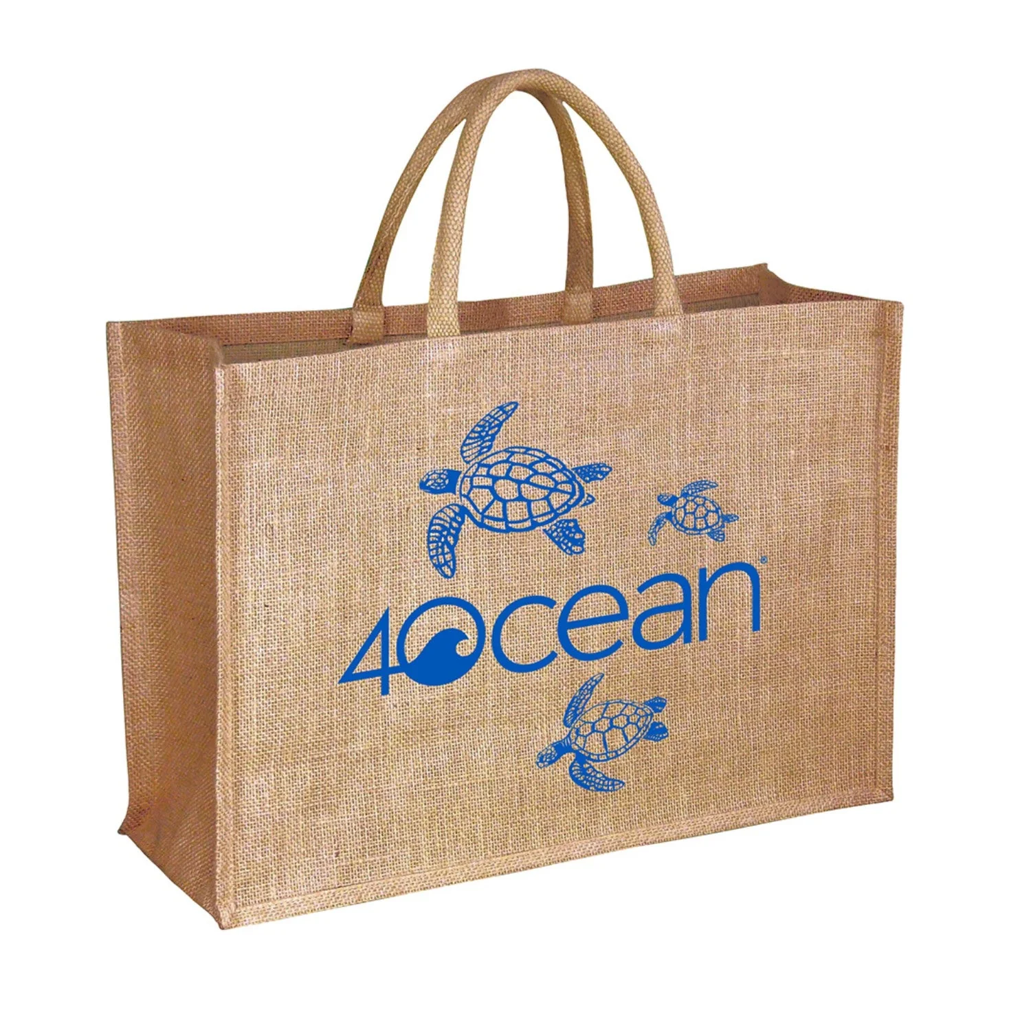 Sea Turtle Woven Beach Tote