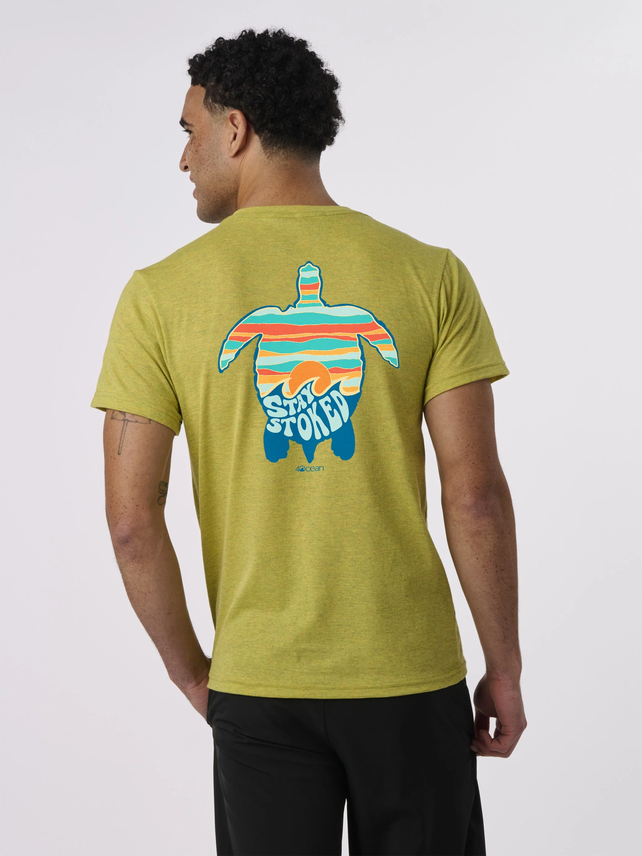 Stay Stoked Turtle Unisex T-Shirt - Image 2