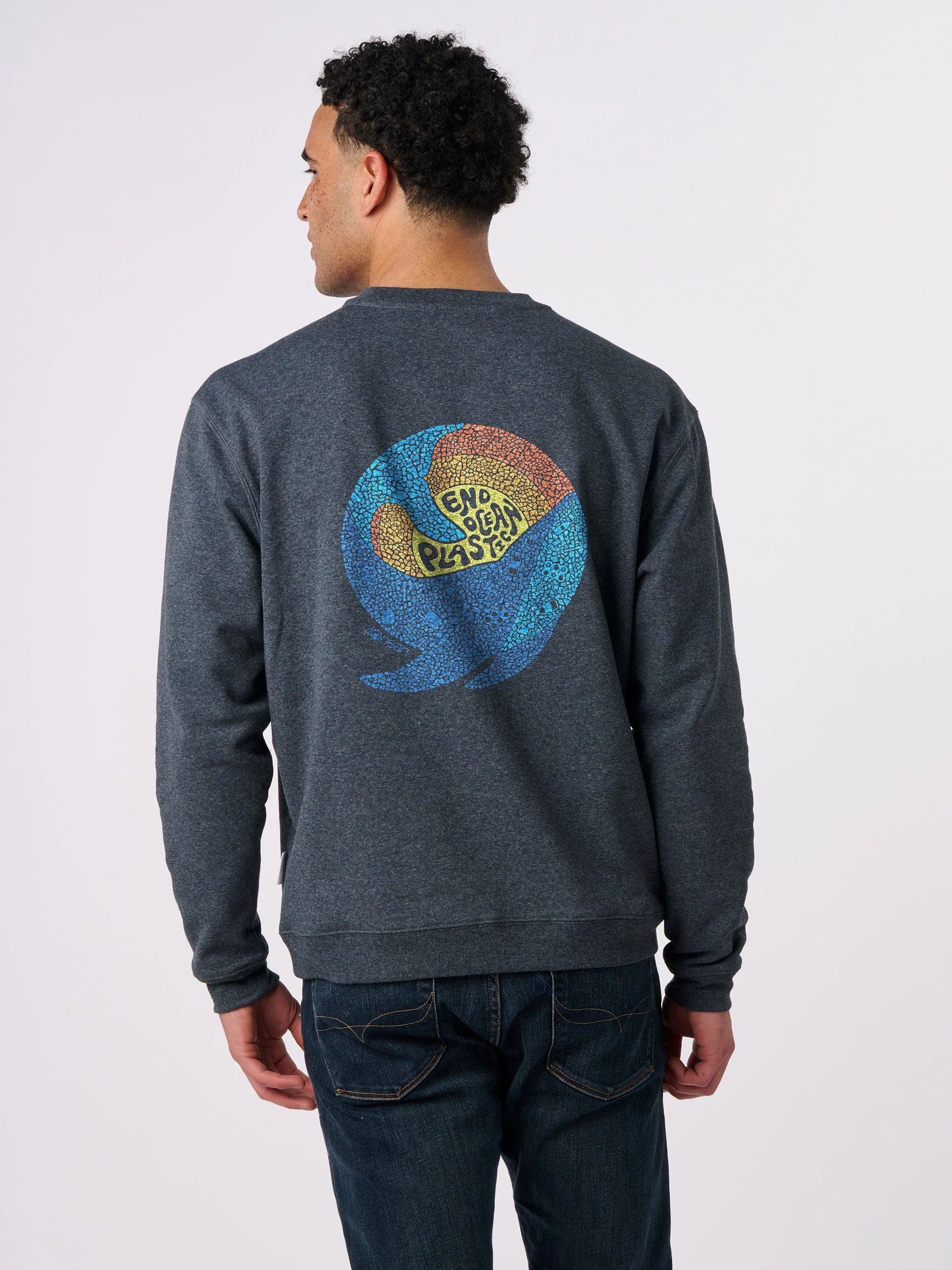 Whale Microplastic Unisex Crew Fleece Sweatshirt - Image 11