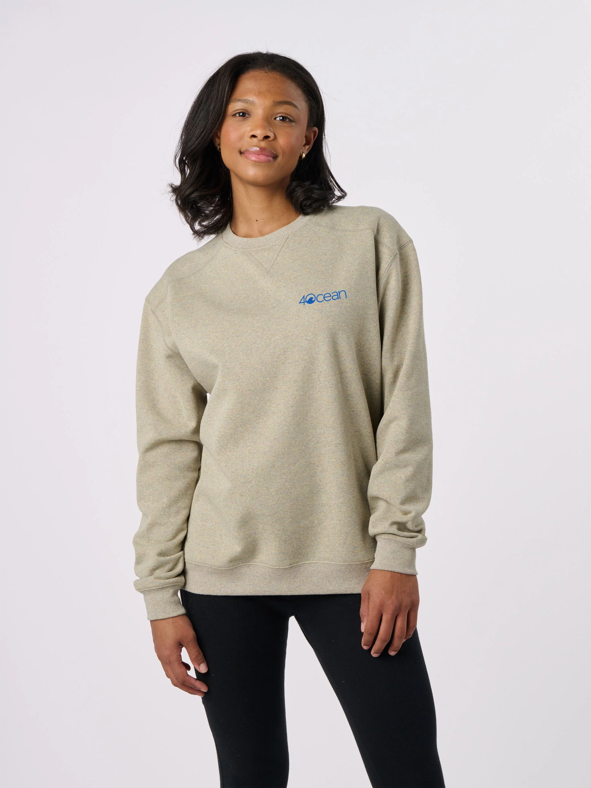 Whale Microplastic Unisex Crew Fleece Sweatshirt - Image 4