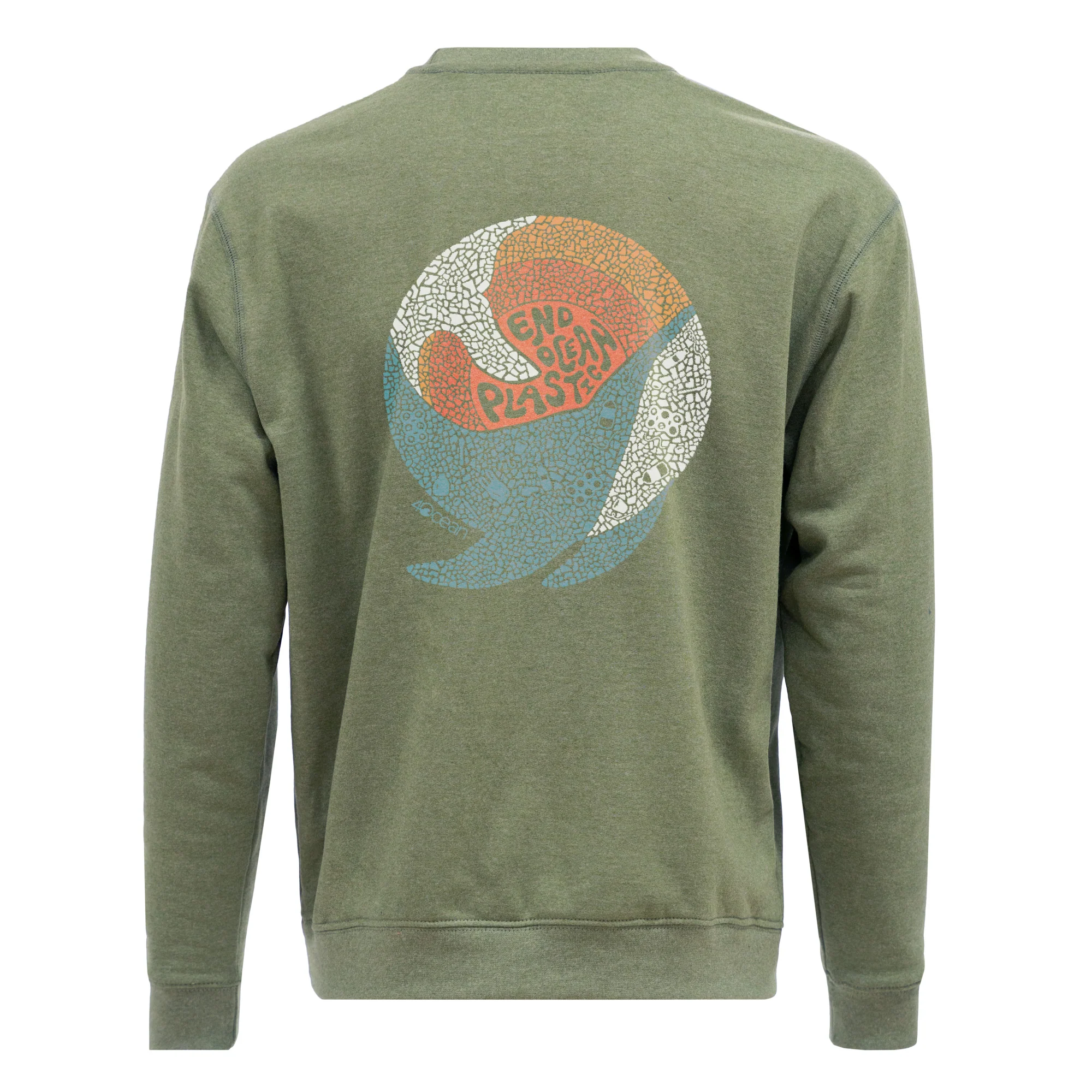 Whale Microplastic Unisex Crew Fleece Sweatshirt - Image 5